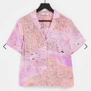& Other Stories marble print shirt in multi